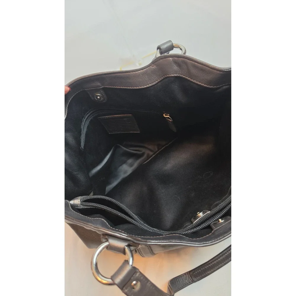 Coach Soho Buckle Flap Hobo Bag  Silver leather Leather Tote F24961
